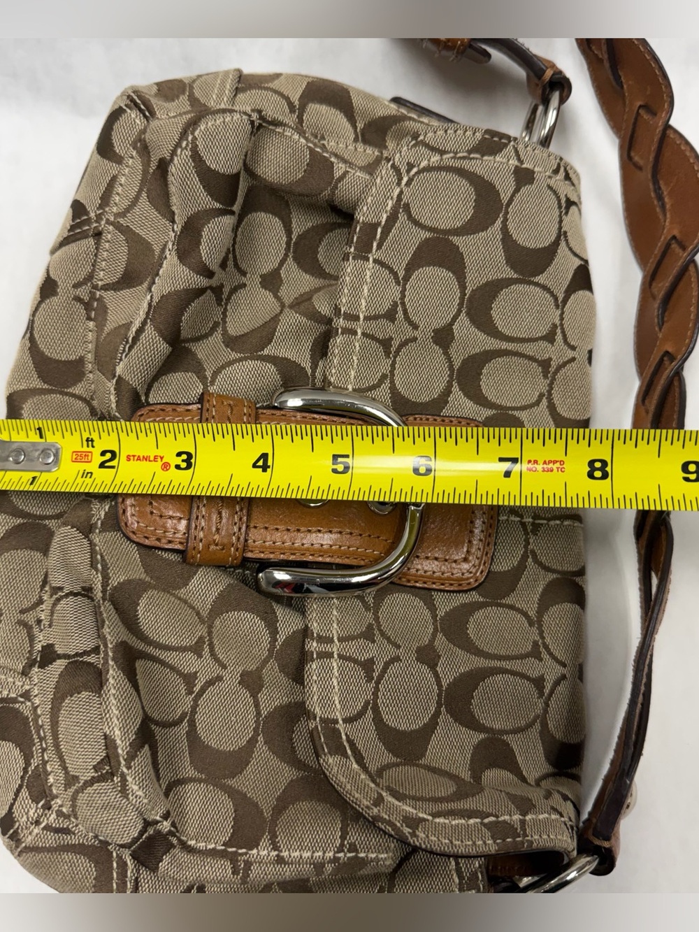 COACH Y2K Vintage Soho Medium Buckle Flap Signature C Shoulder Bag 11862 - Picture 14 of 16